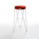 Tabouret de bar APELLE JUMP  Midj, hauteur 75 cm, pieds blancs, rouge U42