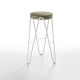 Tabouret de bar APELLE JUMP  Midj, hauteur 75 cm, pieds blancs, havane U53