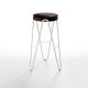 Tabouret de bar APELLE JUMP  Midj, hauteur 75 cm, pieds blancs, brun U54