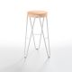 Tabouret de bar APELLE JUMP  Midj, hauteur 75 cm, pieds blancs, fond de teint U64