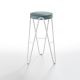 Tabouret de bar APELLE JUMP  Midj, hauteur 75 cm, pieds blancs, azur 66