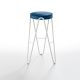 Tabouret de bar APELLE JUMP  Midj, hauteur 75 cm, pieds blancs, bleu océan U67