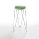 Tabouret de bar APELLE JUMP  Midj, hauteur 75 cm, pieds blancs, vert sauge U69