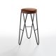 Tabouret de bar APELLE JUMP  Midj, hauteur 75 cm, pieds noirs, brique U01