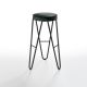 Tabouret de bar APELLE JUMP  Midj, hauteur 75 cm, pieds noirs, gris foncé U02