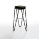 Tabouret de bar APELLE JUMP  Midj, hauteur 75 cm, pieds noirs, noir U04