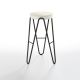 Tabouret de bar APELLE JUMP  Midj, hauteur 75 cm, pieds noirs, blanc U05