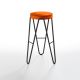 Tabouret de bar APELLE JUMP  Midj, hauteur 75 cm, pieds noirs, orange U21