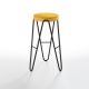 Tabouret de bar APELLE JUMP  Midj, hauteur 75 cm, pieds noirs, ocre U22