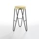 Tabouret de bar APELLE JUMP  Midj, hauteur 75 cm, pieds noirs, vanille U34