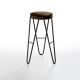 Tabouret de bar APELLE JUMP  Midj, hauteur 75 cm, pieds noirs, marron foncé U41