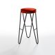 Tabouret de bar APELLE JUMP  Midj, hauteur 75 cm, pieds noirs, rouge U42