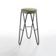 Tabouret de bar APELLE JUMP  Midj, hauteur 75 cm, pieds noirs, havane U53