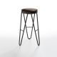 Tabouret de bar APELLE JUMP  Midj, hauteur 75 cm, pieds noirs, brun U54