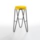 Tabouret de bar APELLE JUMP  Midj, hauteur 75 cm, pieds noirs, jaune U56