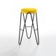 Tabouret de bar APELLE JUMP  Midj, hauteur 75 cm, pieds noirs, jaune U56