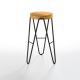 Tabouret de bar APELLE JUMP  Midj, hauteur 75 cm, pieds noirs, sahara U58