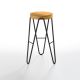 Tabouret de bar APELLE JUMP  Midj, hauteur 75 cm, pieds noirs, sahara U58