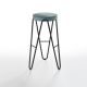 Tabouret de bar APELLE JUMP  Midj, hauteur 75 cm, pieds noirs, azur 66