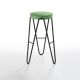 Tabouret de bar APELLE JUMP  Midj, hauteur 75 cm, pieds noirs, vert sauge U69