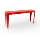 Console ZEF 160 cm acier Matière Grise, rouge pur