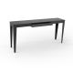 Console ZEF 160 cm acier avec tiroir Matière Grise, anthracite