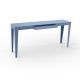 Console ZEF 160 cm acier avec tiroir Matière Grise, bleu pigeon