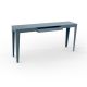 Console ZEF 160 cm acier avec tiroir Matière Grise, gris bleu