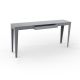 Console ZEF 160 cm acier avec tiroir Matière Grise, gris