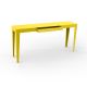 Console ZEF 160 cm acier avec tiroir Matière Grise, jaune