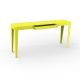 Console ZEF 160 cm acier avec tiroir Matière Grise, jaune soufre