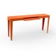 Console ZEF 160 cm acier avec tiroir Matière Grise, orange