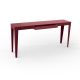 Console ZEF 160 cm acier avec tiroir Matière Grise, rouge pourpre