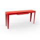 Console ZEF 160 cm acier avec tiroir Matière Grise, rouge pur