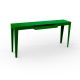 Console ZEF 160 cm acier avec tiroir Matière Grise, vert jungle