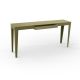 Console ZEF 160 cm acier avec tiroir Matière Grise, vert mousse