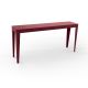 Console ZEF 160 cm alu Matière Grise, rouge pourpre