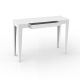 Console ZEF 103 cm acier avec tiroir Matière Grise, blanc