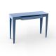 Console ZEF 103 cm acier avec tiroir Matière Grise, bleu pigeon