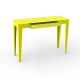 Console ZEF 103 cm acier avec tiroir Matière Grise, jaune soufre