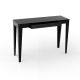 Console ZEF 103 cm acier avec tiroir Matière Grise, noir