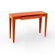 Console ZEF 103 cm acier avec tiroir Matière Grise, orange