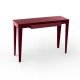 Console ZEF 103 cm acier avec tiroir Matière Grise, rouge pourpre