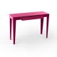 Console ZEF 103 cm acier avec tiroir Matière Grise, rose vif