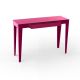 Console ZEF 103 cm acier avec tiroir Matière Grise, rose vif