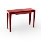 Console ZEF 103 cm acier avec tiroir Matière Grise, rouge