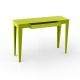 Console ZEF 103 cm acier avec tiroir Matière Grise, vert anis