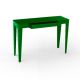 Console ZEF 103 cm acier avec tiroir Matière Grise, vert jungle