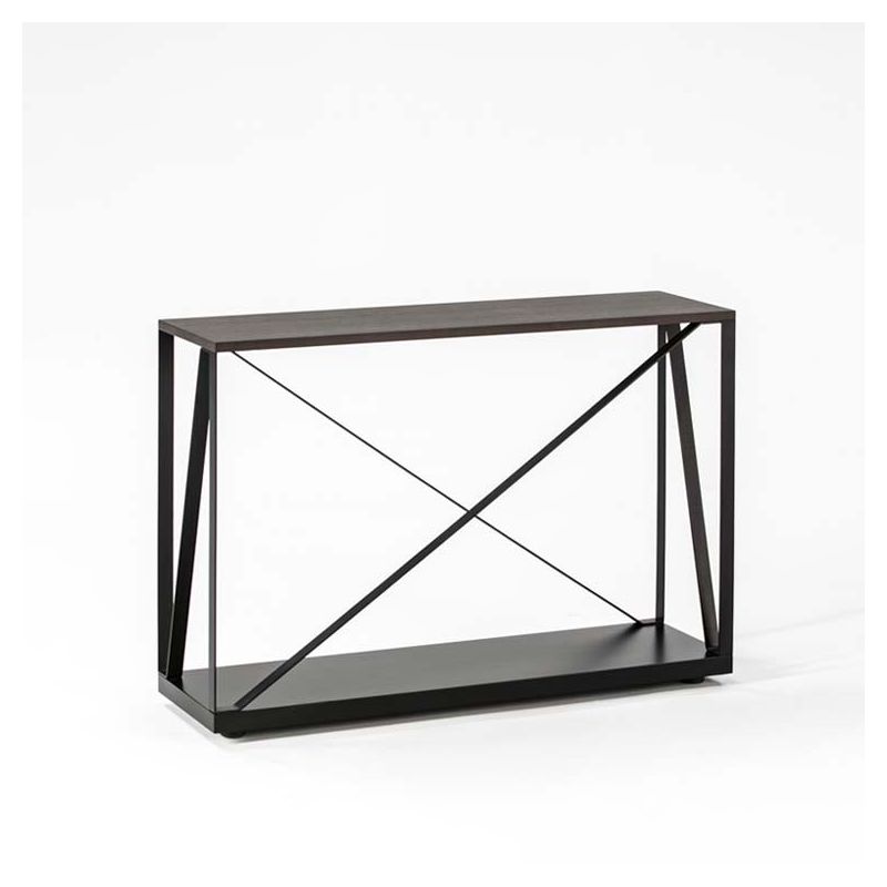 Console BEAM noire 100 cm Kendo, finition chêne toasté