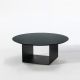 Table basse noire Ø 100 cm REFLEX Kendo, plateau ardoise